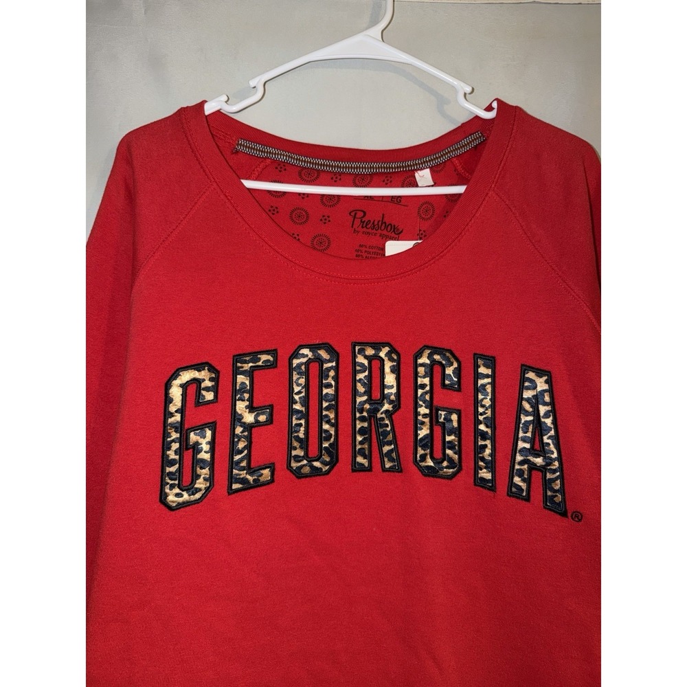 NWT Pressbox Georgia Bulldogs Sweatshirt Womens XL Football Crewneck - Picture 2 of 6